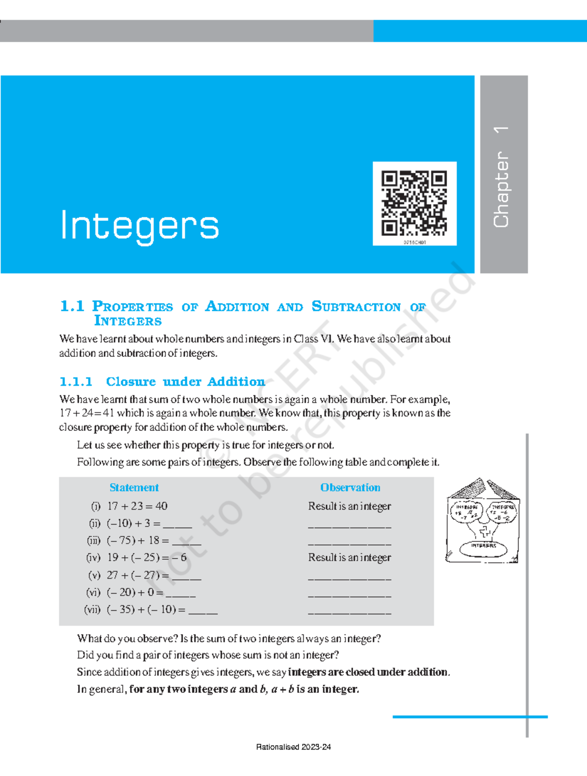 Ncert textbook for class 7 maths chapter 1 - 1 PROPER TIES OF ADDITION ...