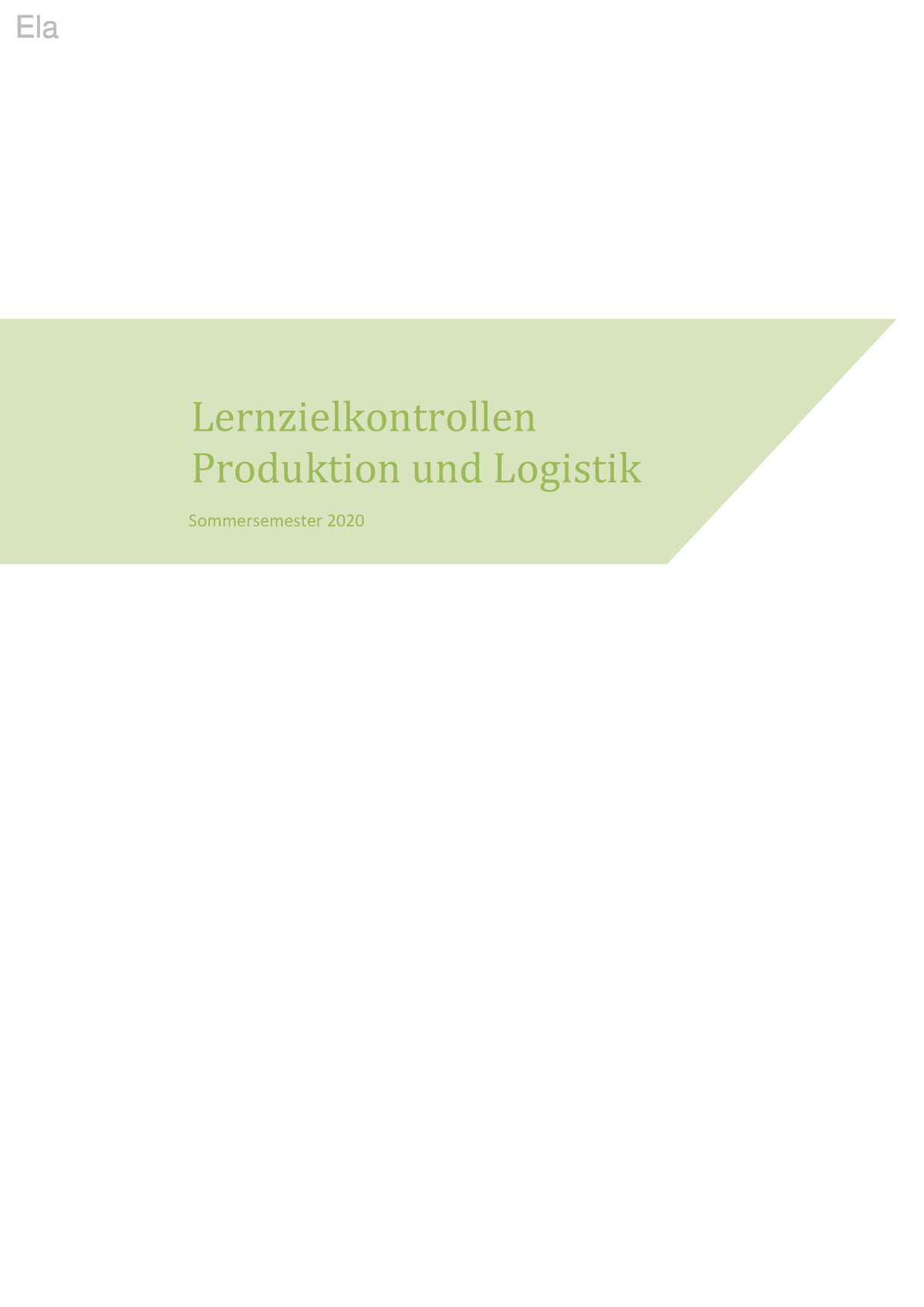 Beispielsammlung Prodlog LZK 2020 - Lernzielkontrollen Produktion Und ...