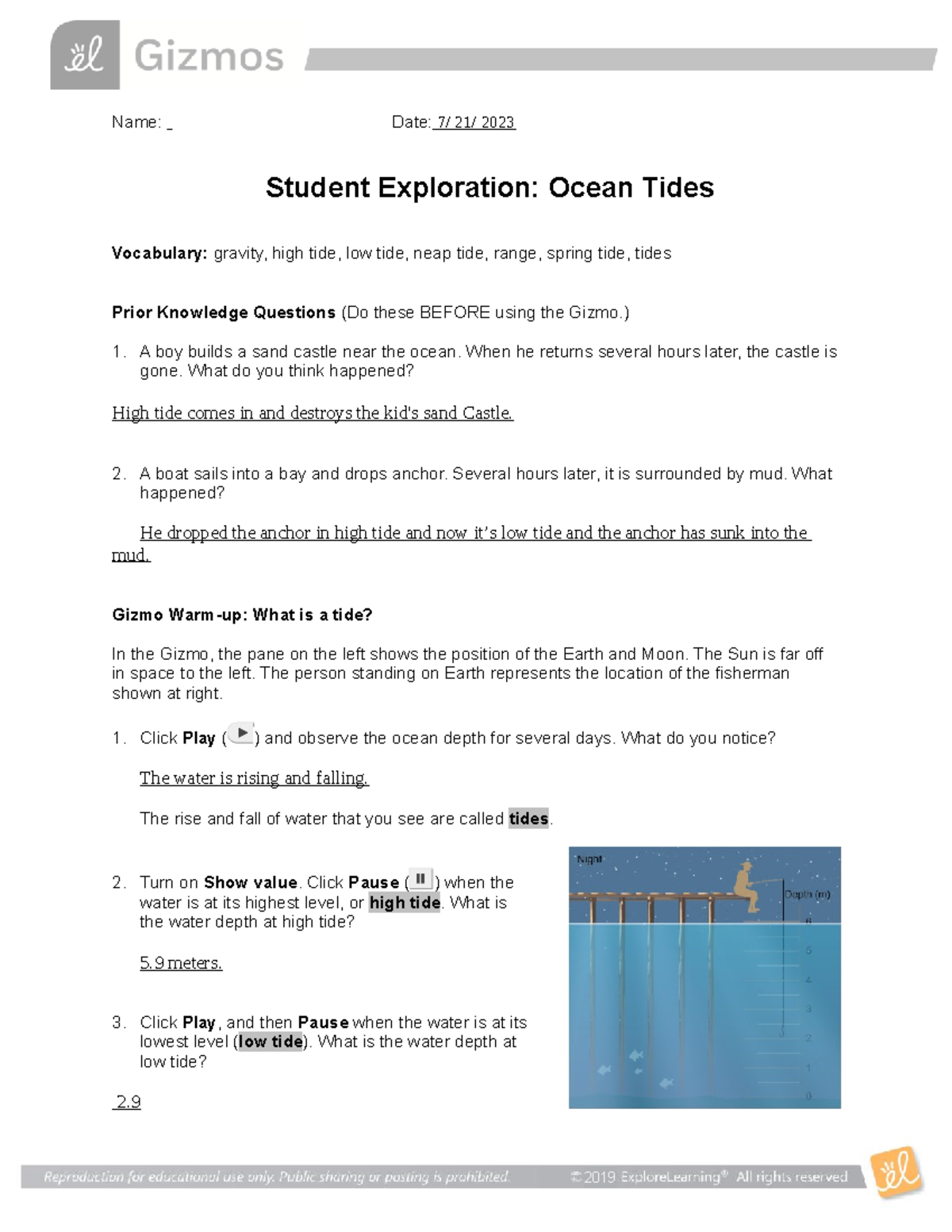 Ocean Tides SE Gizmo Assignment 2019 Name Date 7 21 2023   Thumb 1200 1553 