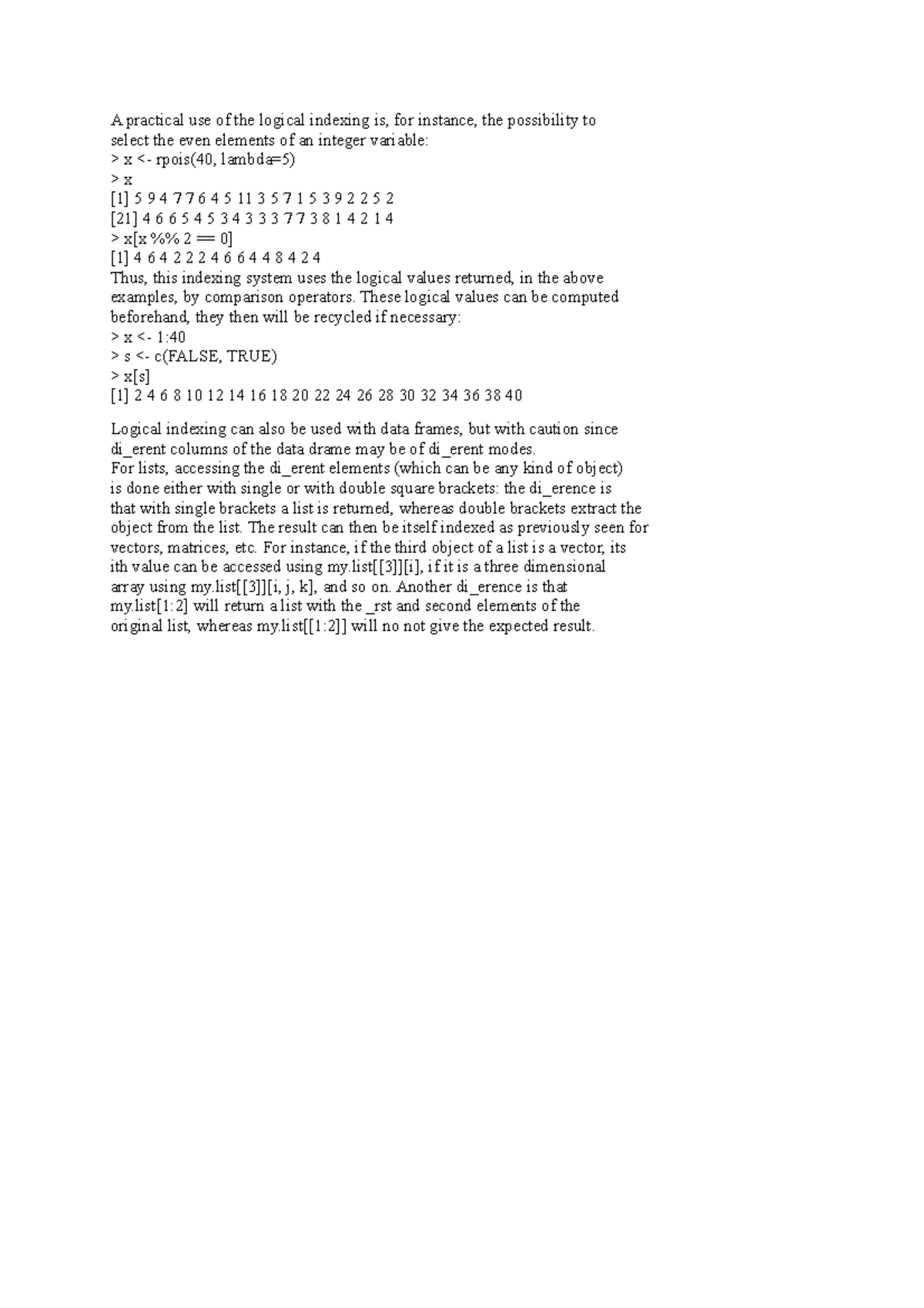 A practical use Lecture notes Second semester A practical use of