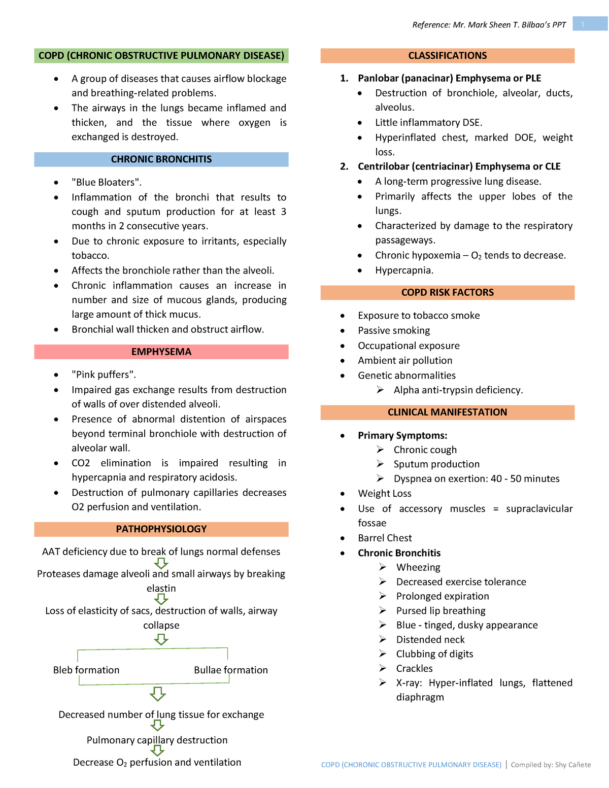 COPD - akdjdfjdo - COPD (CHORONIC OBSTRUCTIVE PULMONARY DISEASE ...