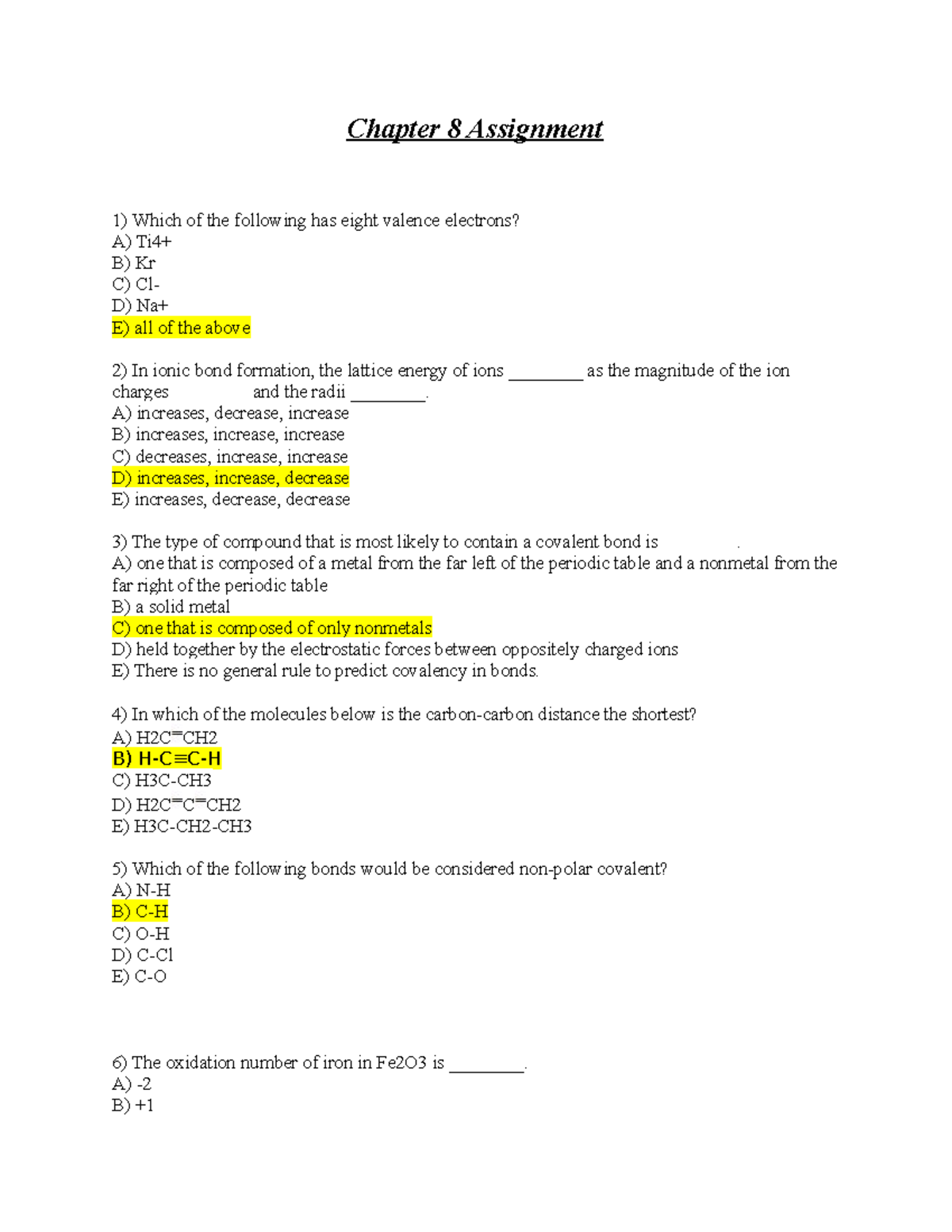 assignment chapter 8 quiz