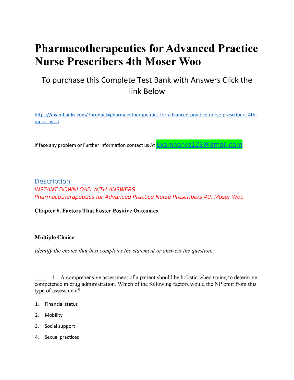 Pharmacotherapeutics For Advanced Practice Nurse Prescribers - 