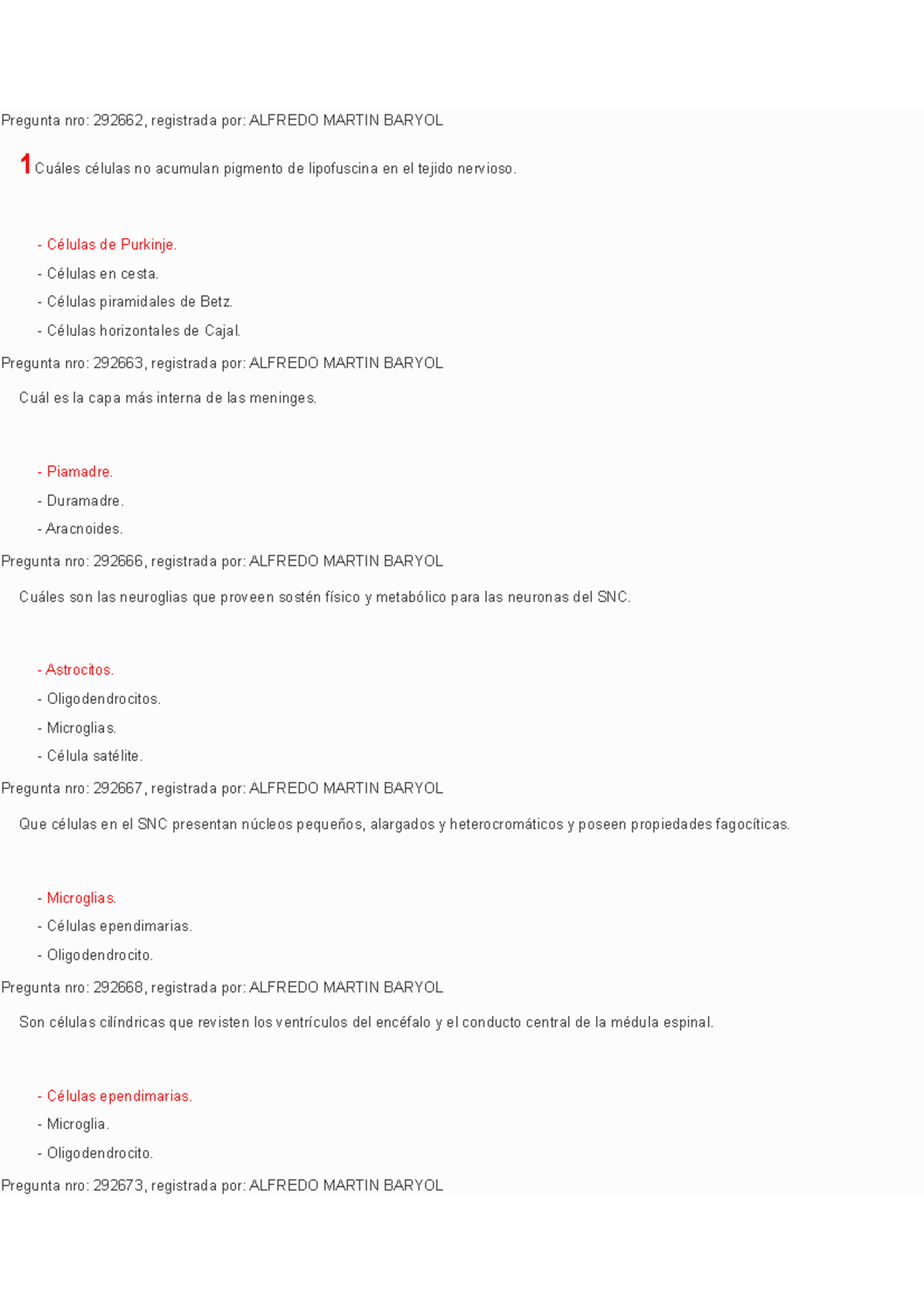 Histo final - TUDLOOS - Pregunta nro: 292662, registrada por: ALFREDO ...