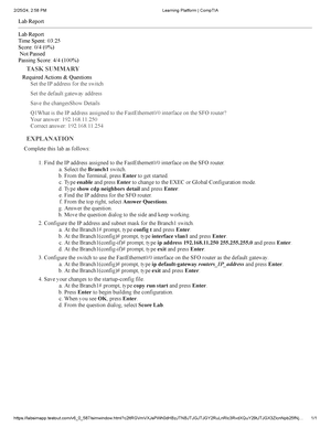 Configure Po E Lab Pm Learning Platform