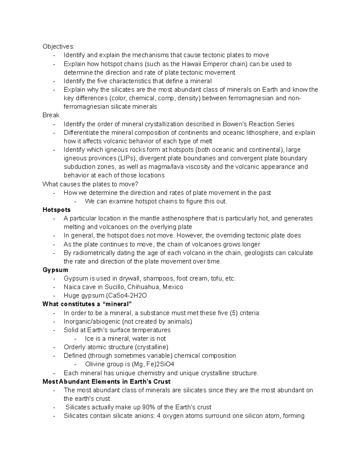 GLG 141 Lecture 8 30 22 - Objectives: - Identify and explain the ...