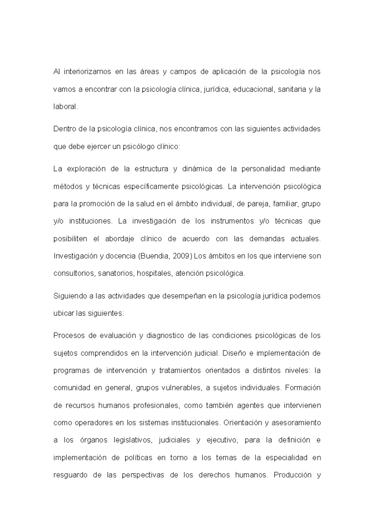 4 Actividad N° 4 Ensayo Psicologia - Al interiorizarnos en las áreas y ...
