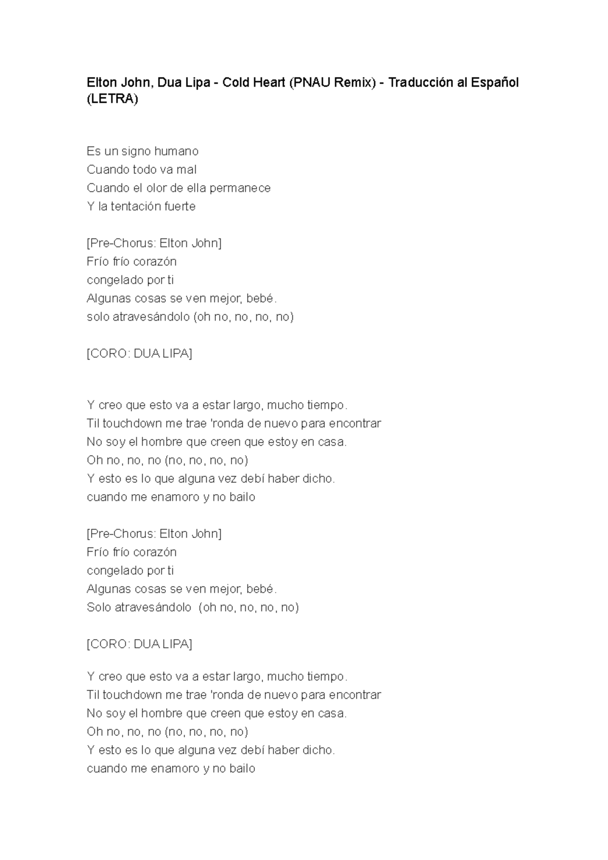 Dua ven Elton John, Dua Lipa Cold Heart (PNAU Remix) Traducción al Español (LETRA) Es un Dua ven Elton John, Dua Lipa Cold Heart (PNAU Remix) Traducción al Español (LETRA) Es un
