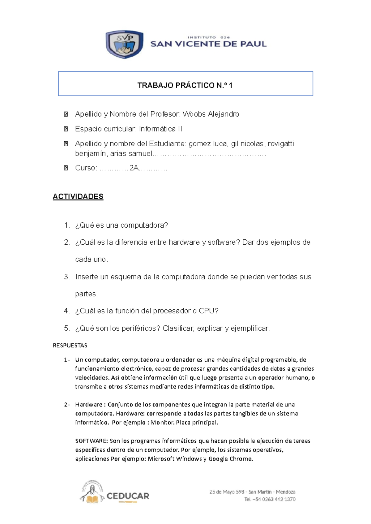 Trabajo Pr-ctico N- 1 - Bruno- Luca- Nico- Samu - TRABAJO PRÁCTICO N.º ...