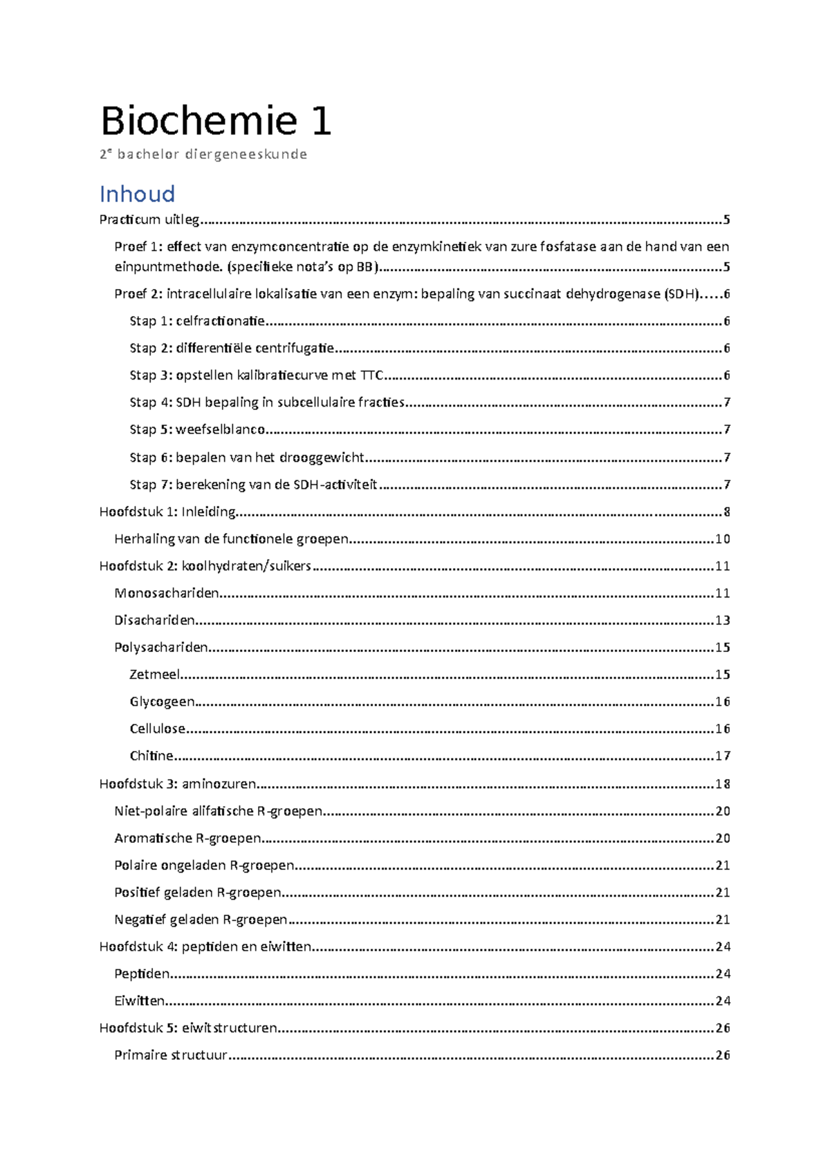 Biochemie 1 - Samenvatting Van De Lessen En Uitwerkingen Pathways Prof ...