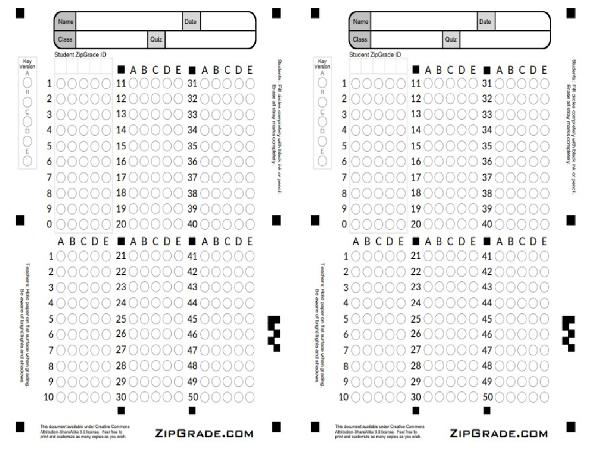 ZIP Grade Answer Sheet - Language Material Development - Studocu