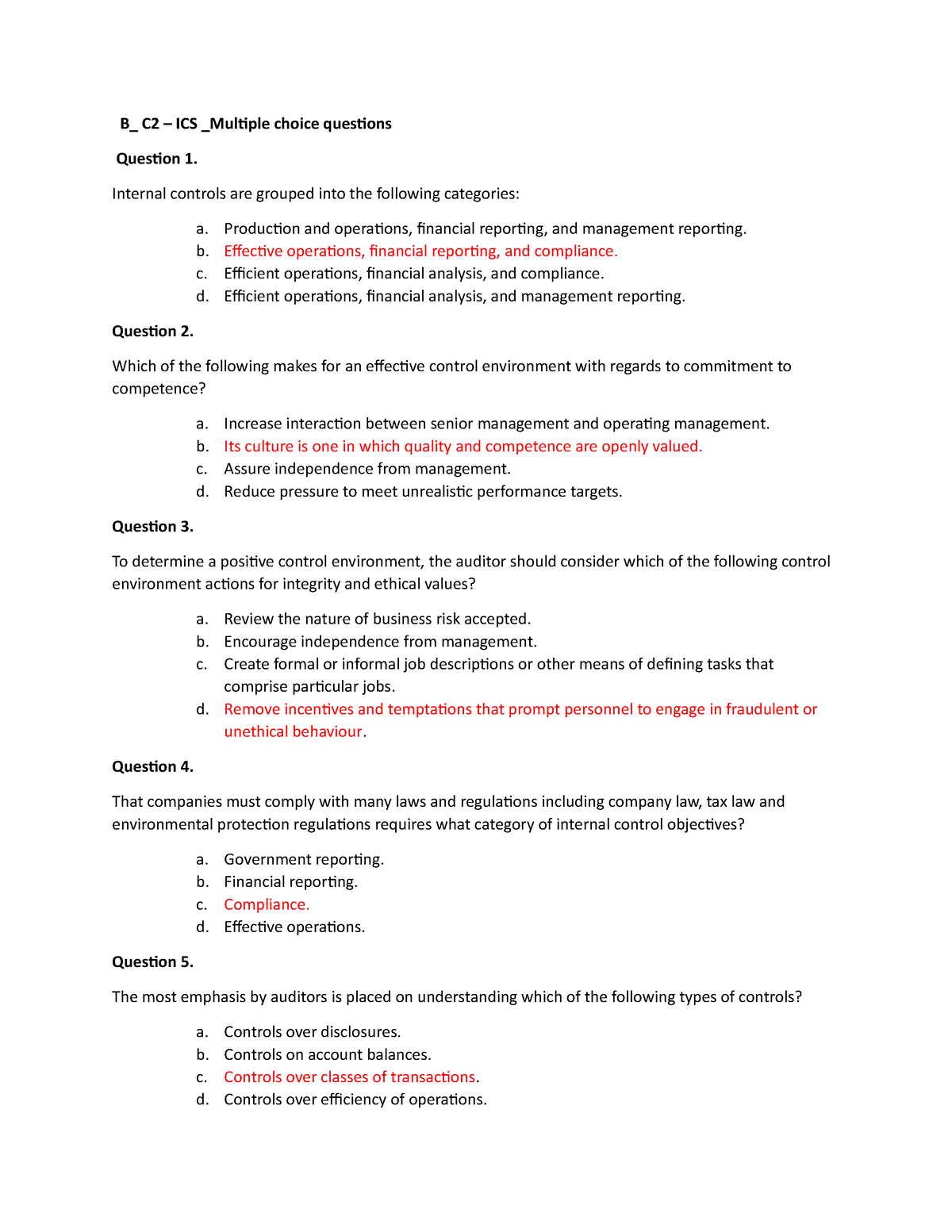 B C2 – ICS Multiple Choice Questions - B_ C2 – ICS _Multiple Choice ...