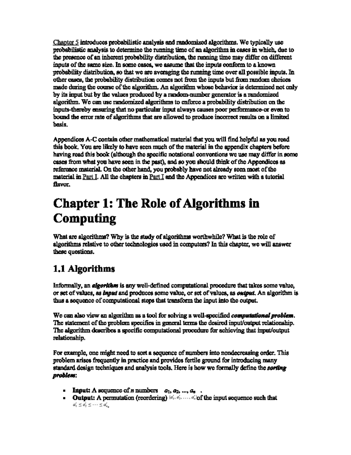 Algorithm Chapter 1 - Computer Science - Studocu