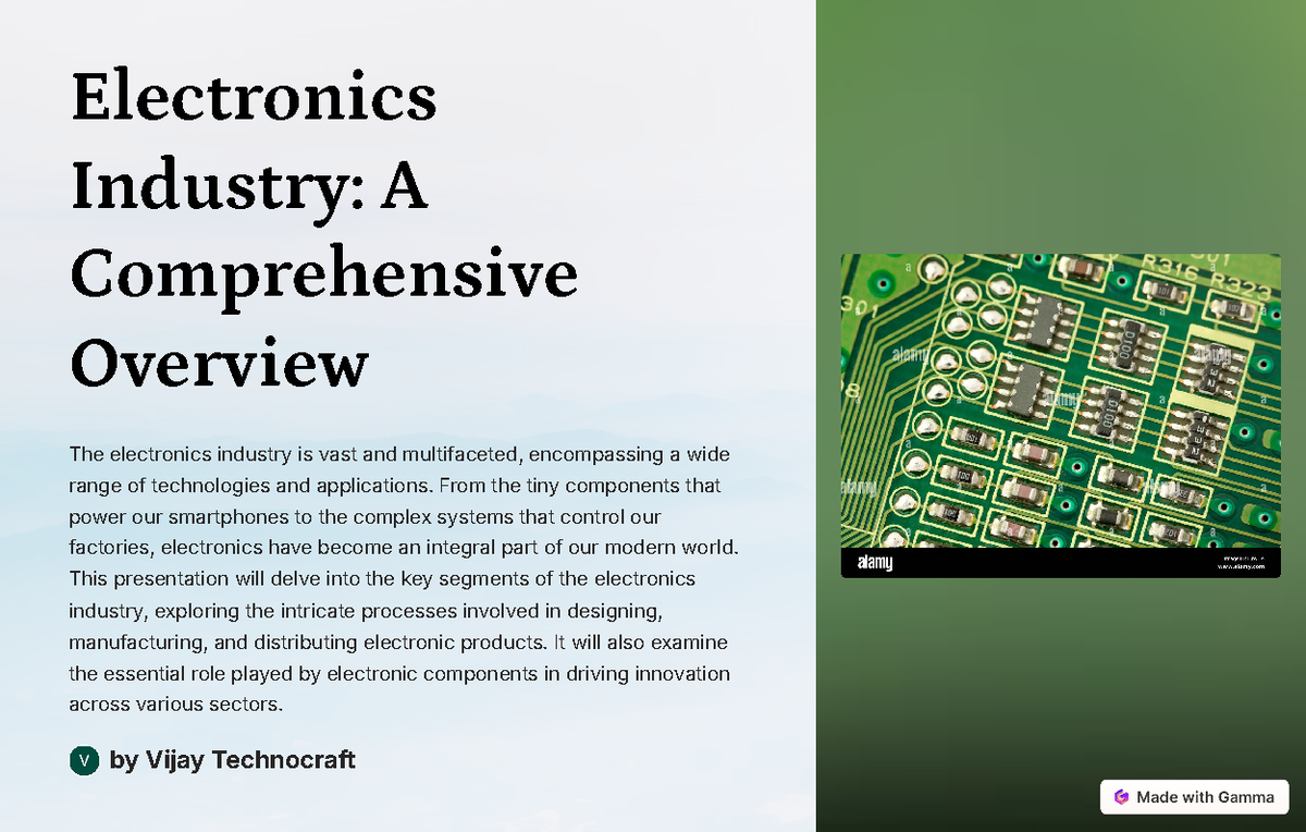 Electronics Industry A Comprehensive Overview - Electronics Industry: A ...