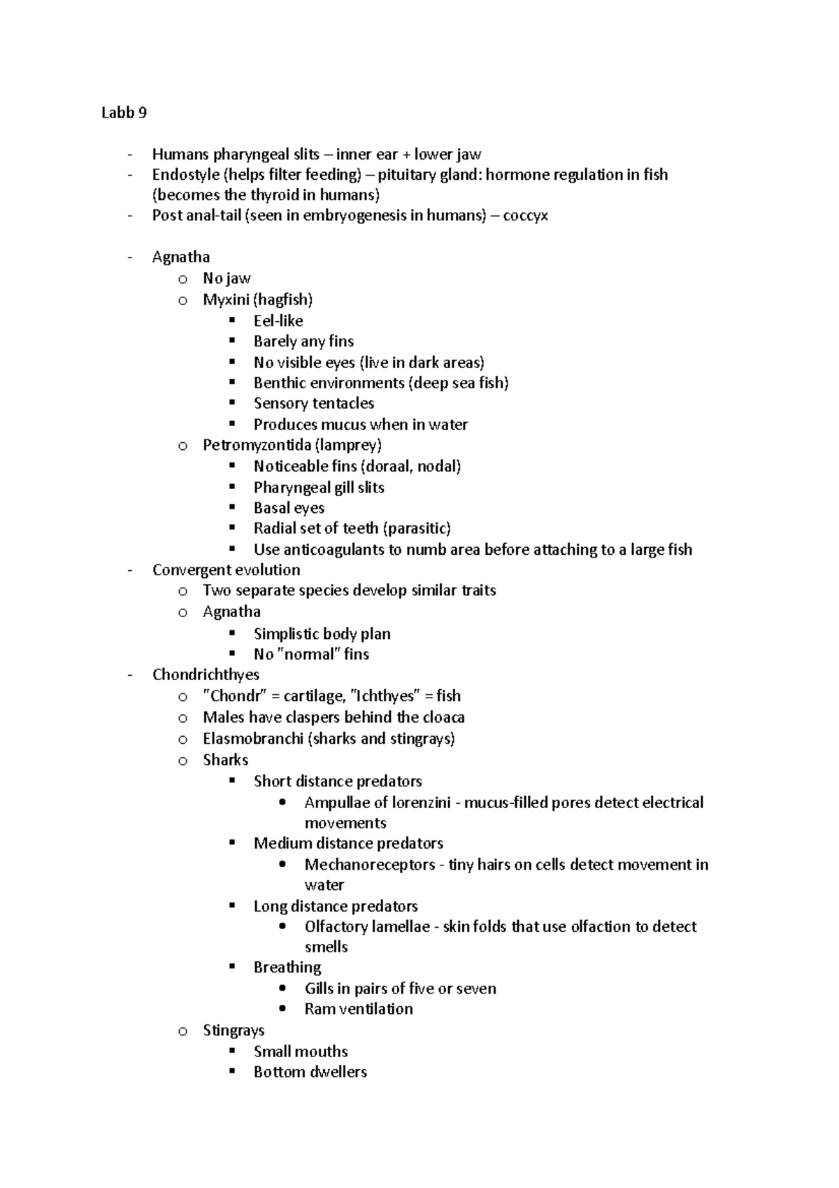 BIOL2204 - Prac 9 - Labb 9 - Humans pharyngeal slits – inner ear ...