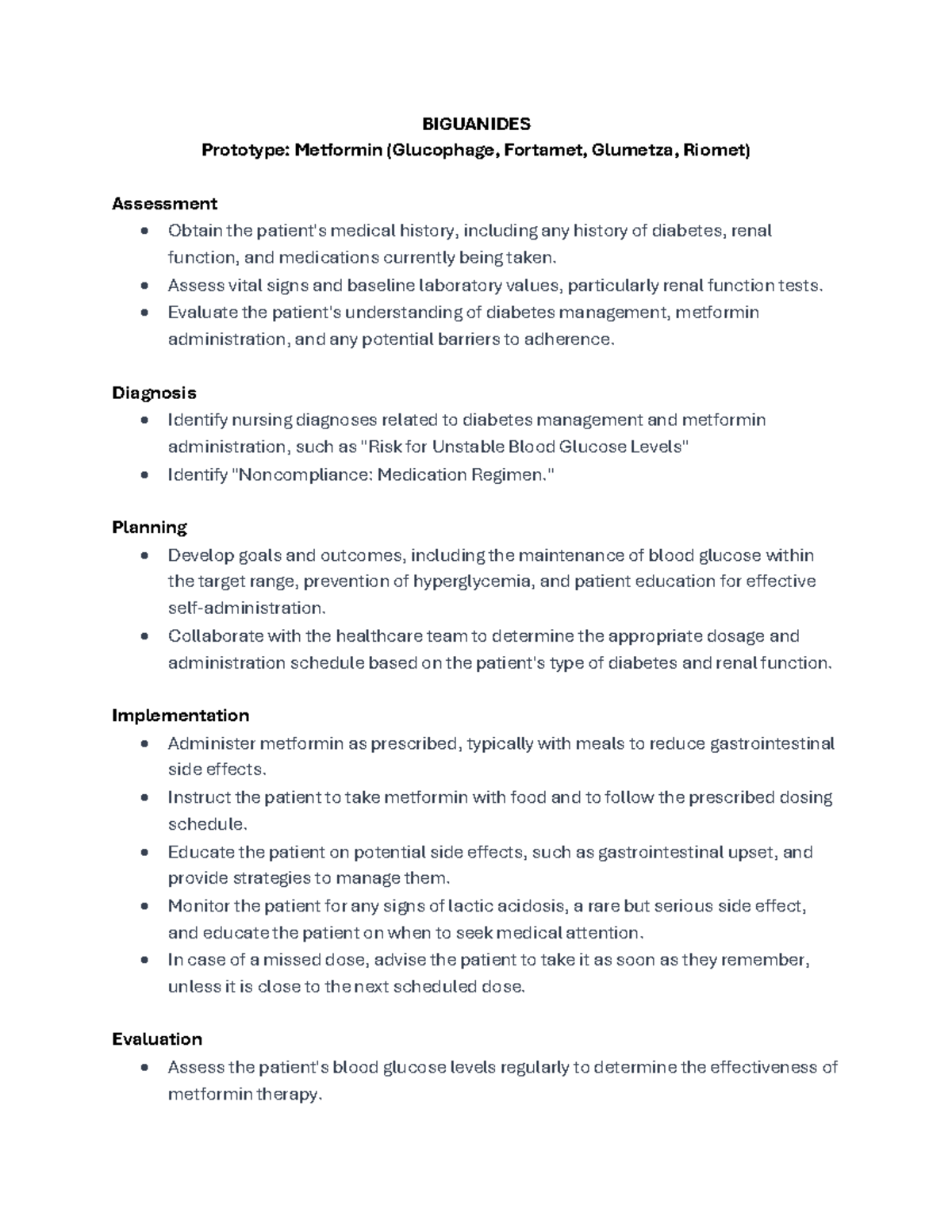 Thyroid Hormones - BIGUANIDES Prototype: Metformin (Glucophage ...