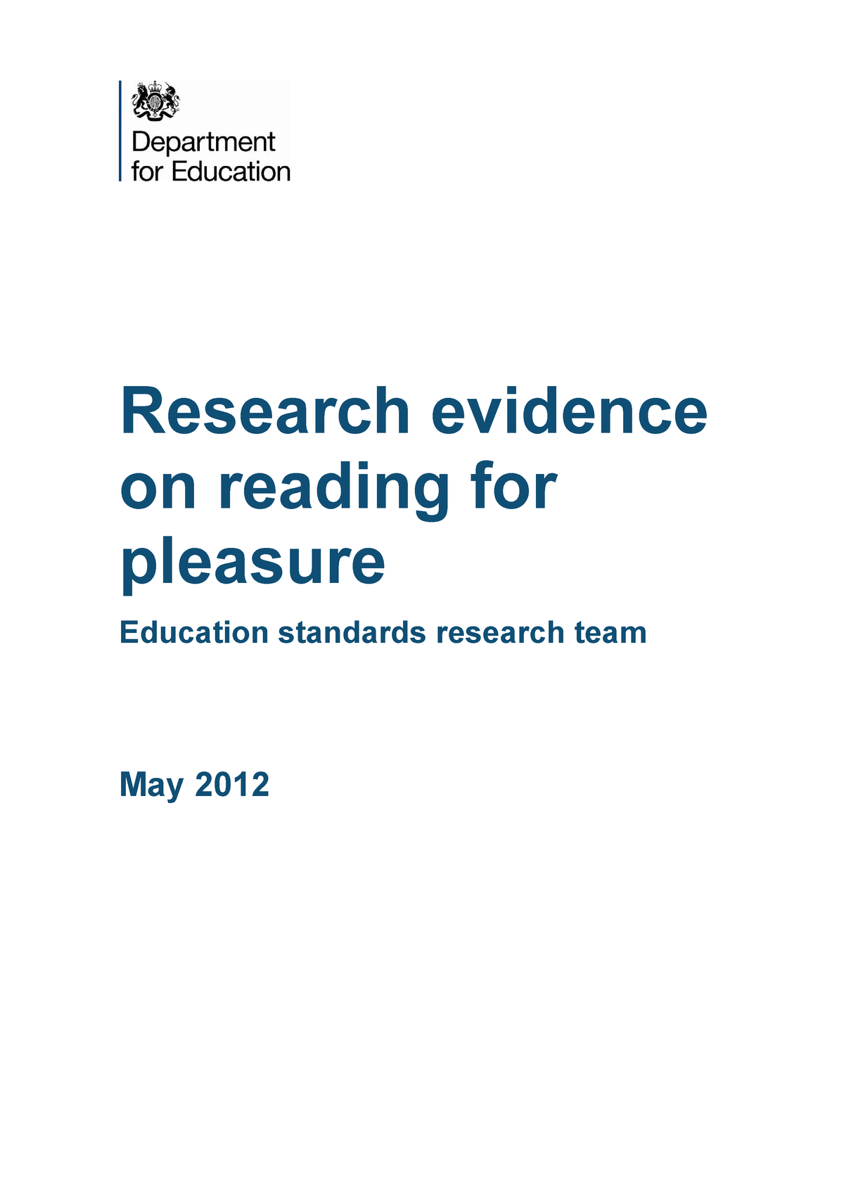 literature review on reading for pleasure