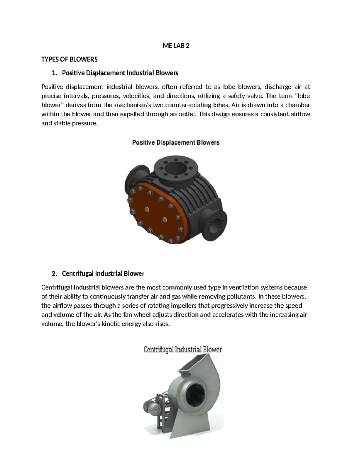 Types OF Blowers - REVIEWER AND RESOURCES FOR POWERPOINT PRESENTATIONS ...