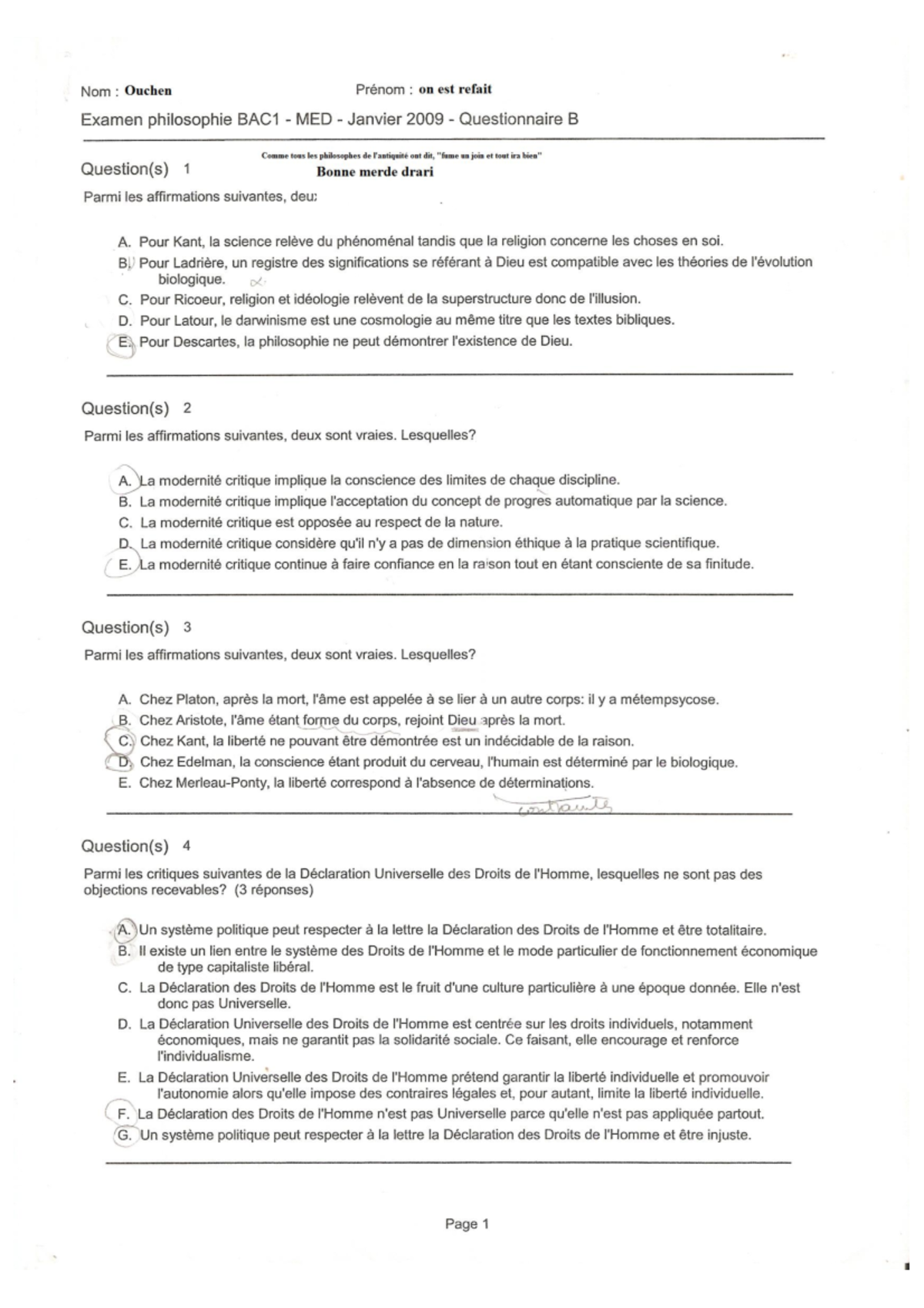 PhiloExam philo exam Philosophie Studocu