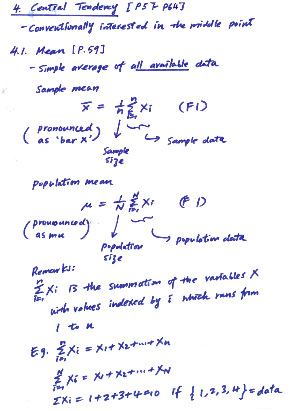 CB2200 Week 2 hand written notes by tony - Business Statistics - Studocu