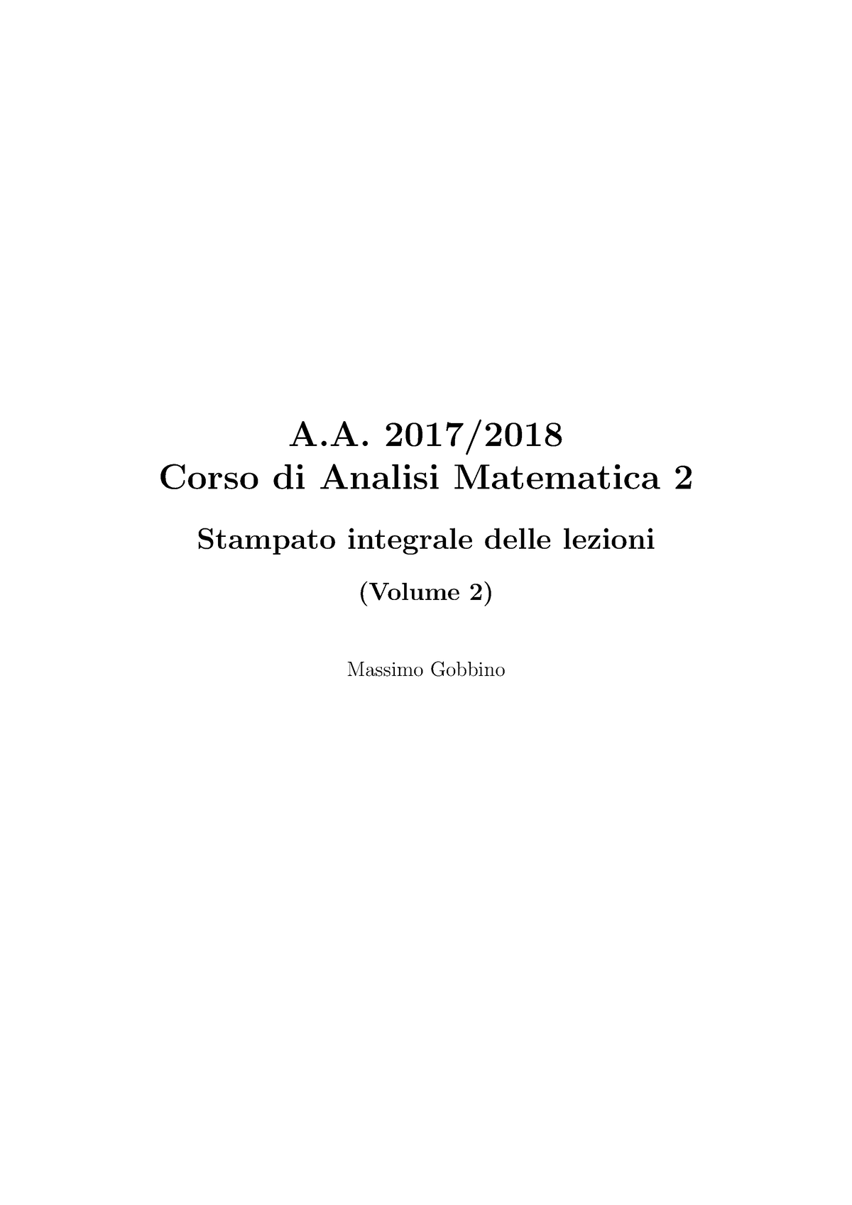 Analisi Matematica 2 18 Book2 - A. 2017/ Corso Di Analisi Matematica 2 ...