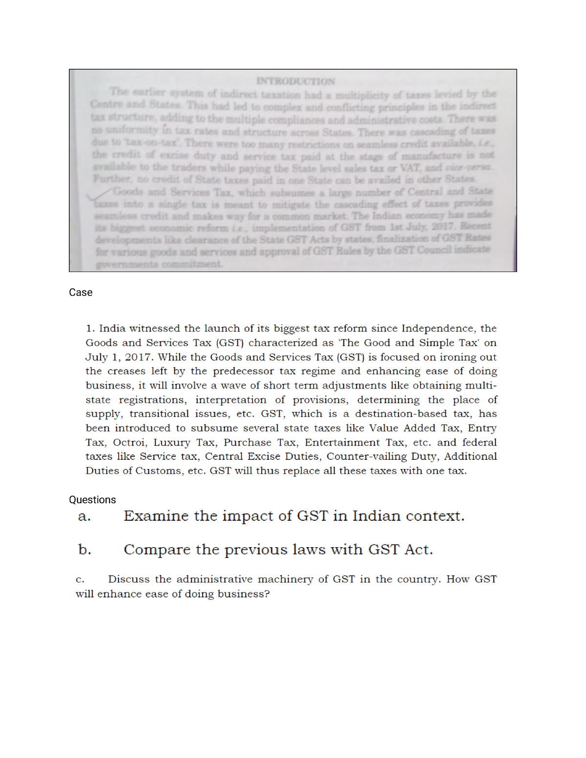 gst case study with solution pdf