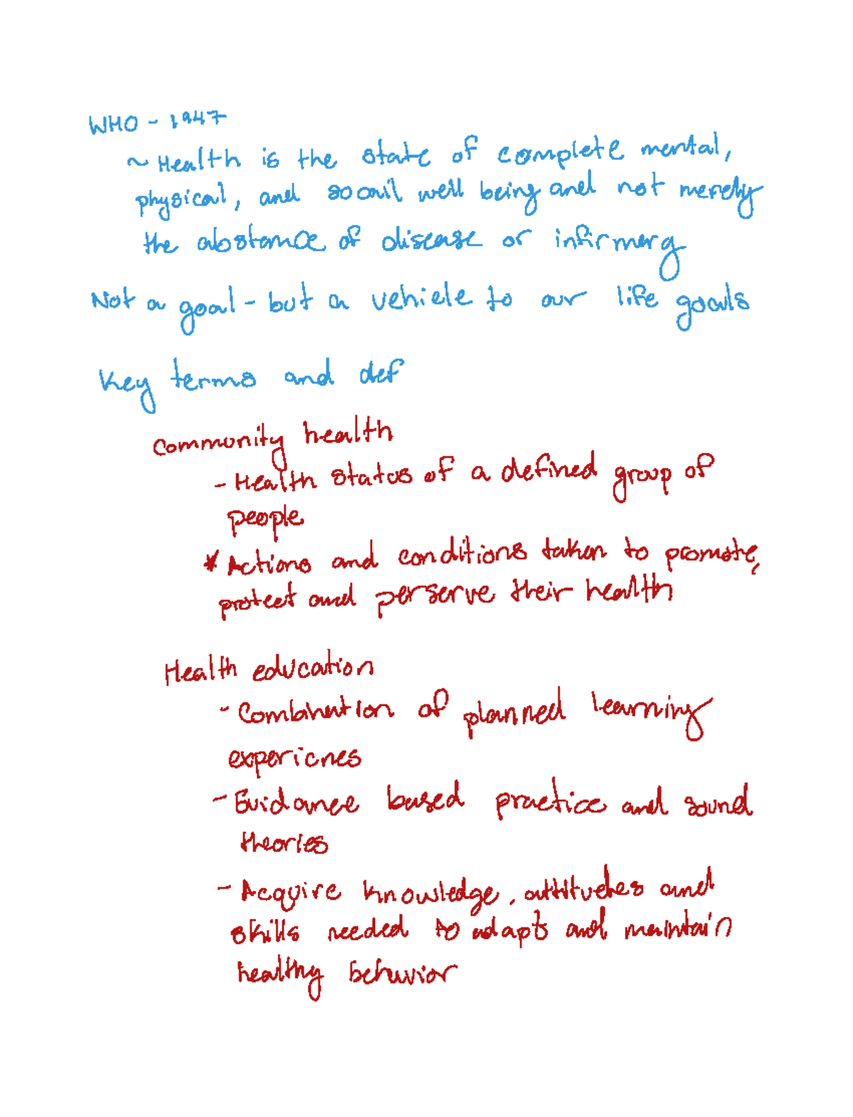 Health lecture notes HSC 160 Studocu