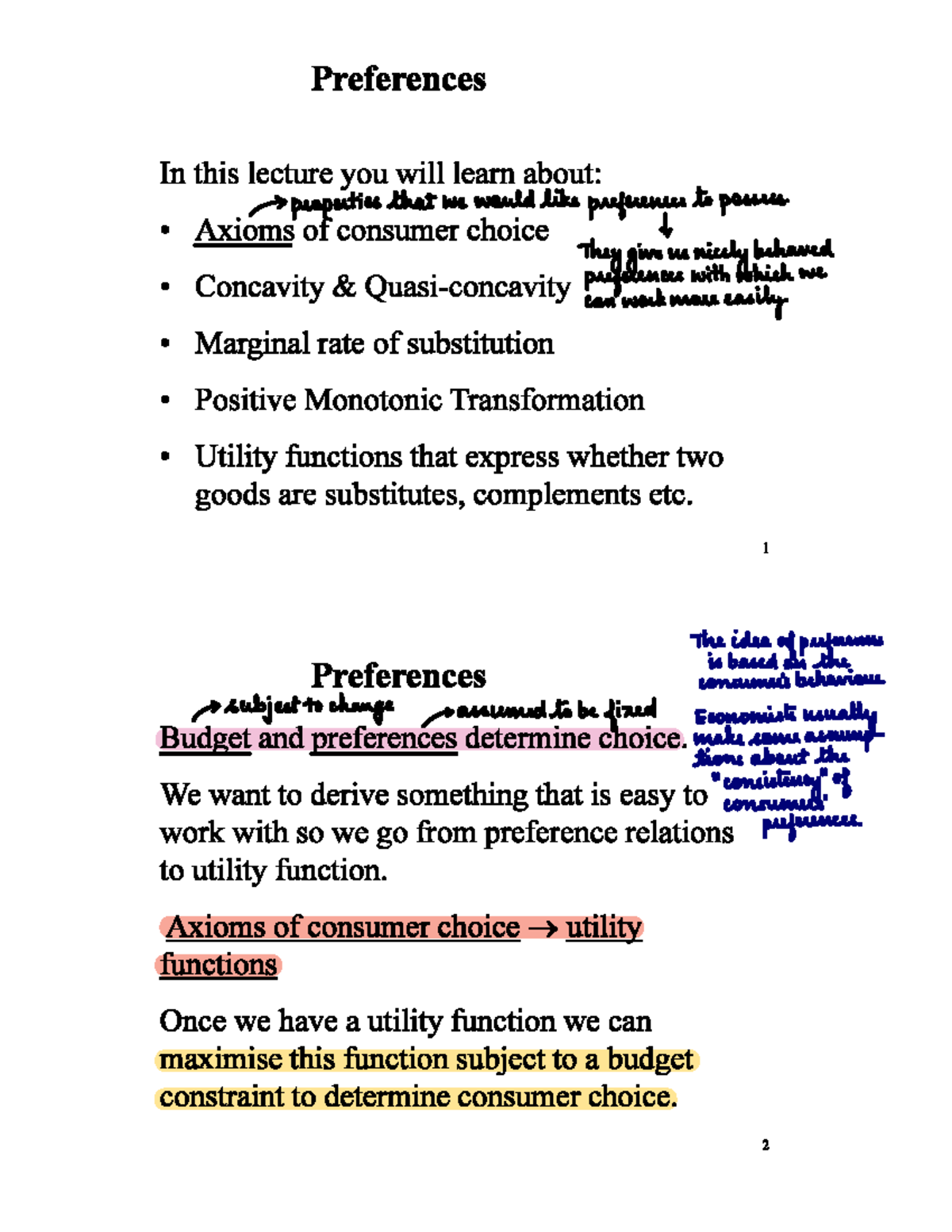 Topic 2. Preferences - ES20011 - Studocu