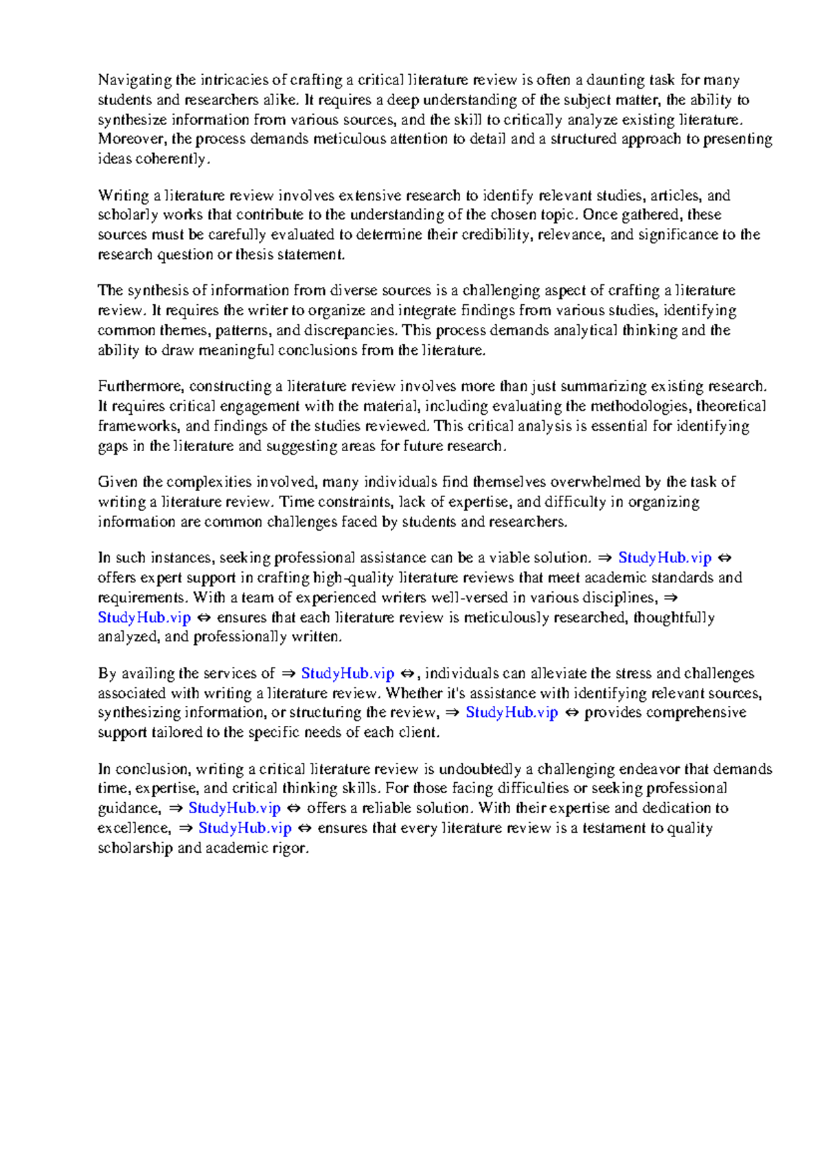 Critical Literature Review Examples - Navigating the intricacies of ...