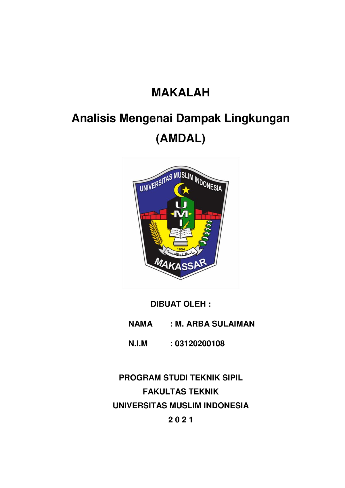 Analisis Mengenai Dampak Lingkungan - MAKALAH Analisis Mengenai Dampak ...