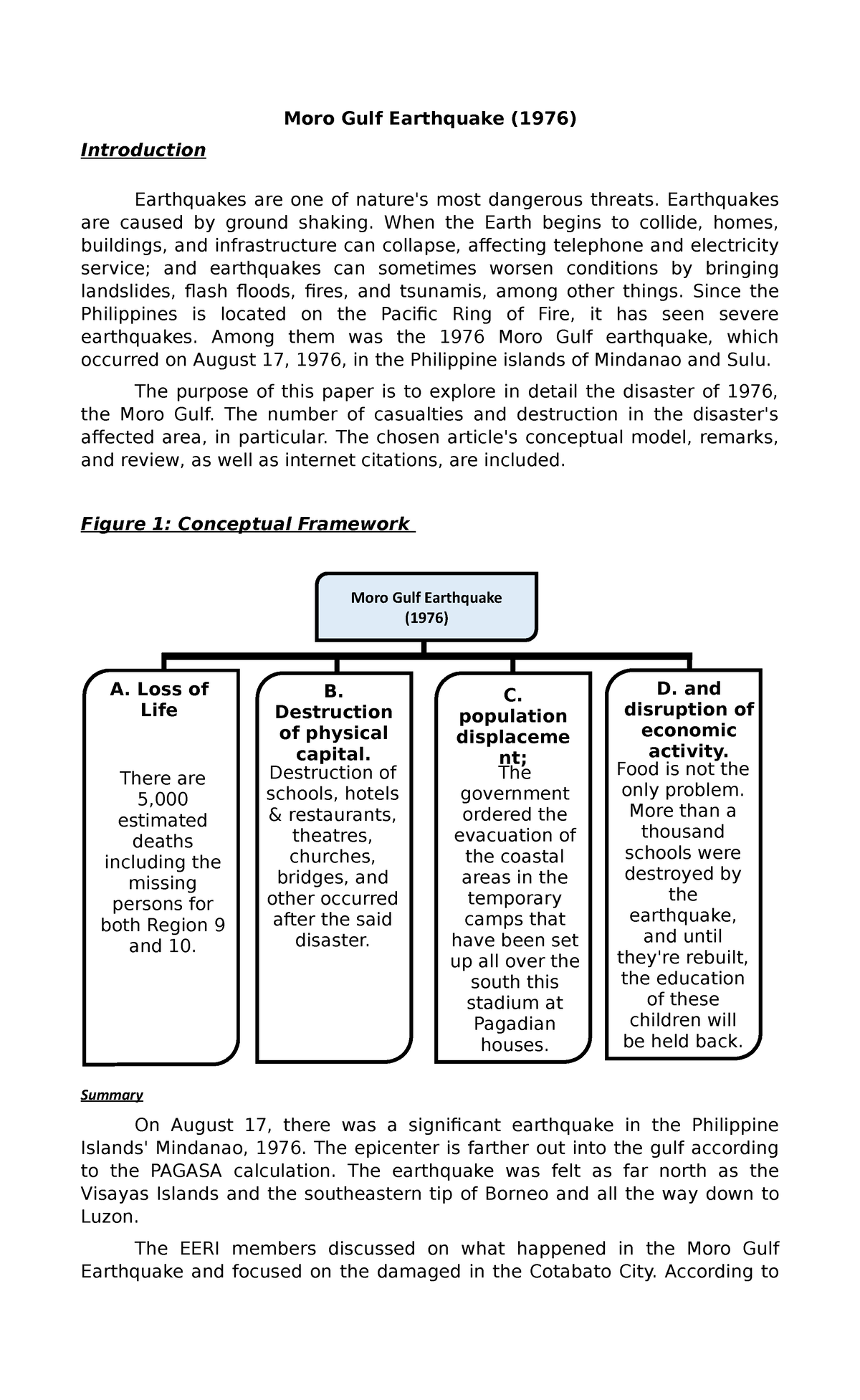 moro gulf earthquake research paper