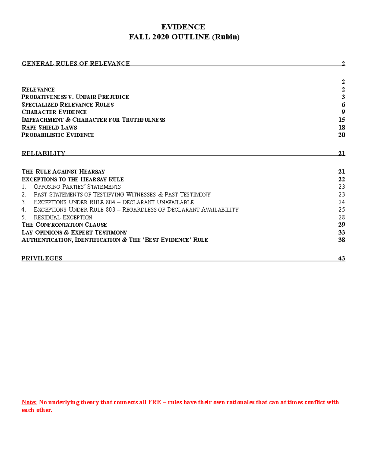 final-exam-outline-rubin-evidence-note-no-underlying-theory-that