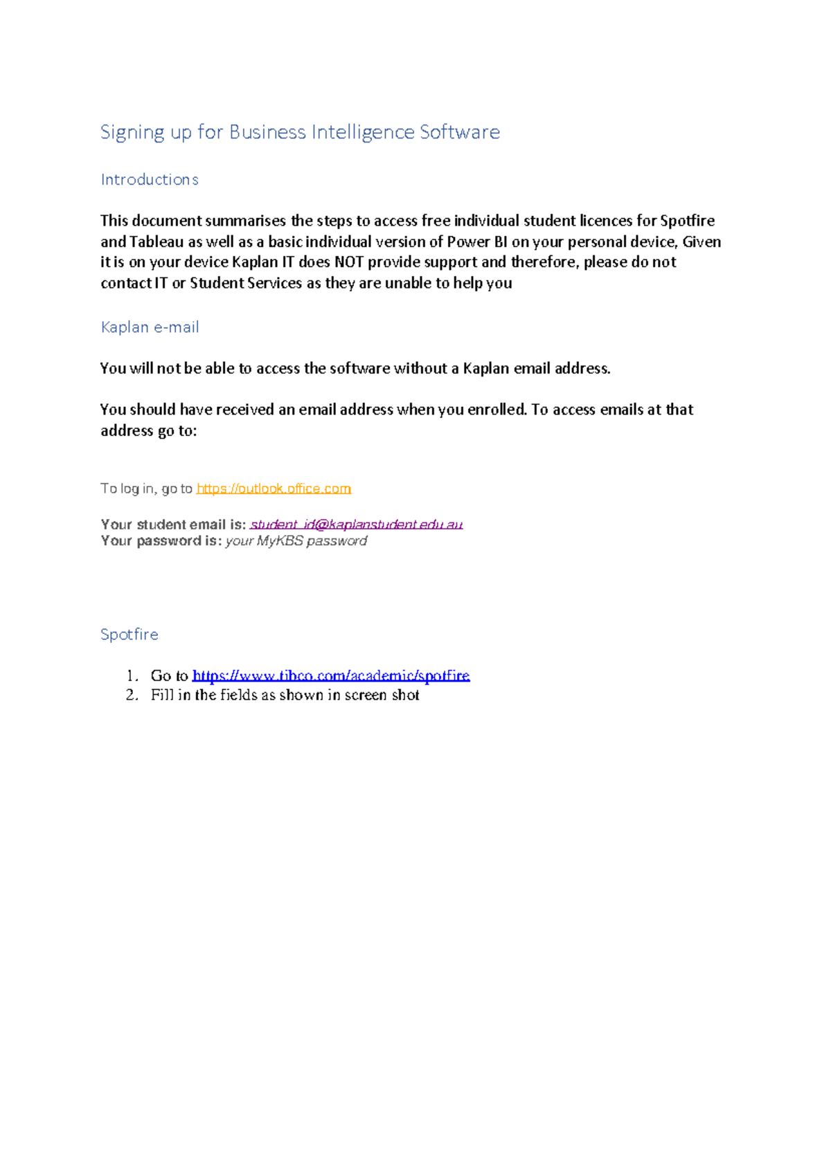 Signing up for Business Intelligence Software - Signing up for Business ...
