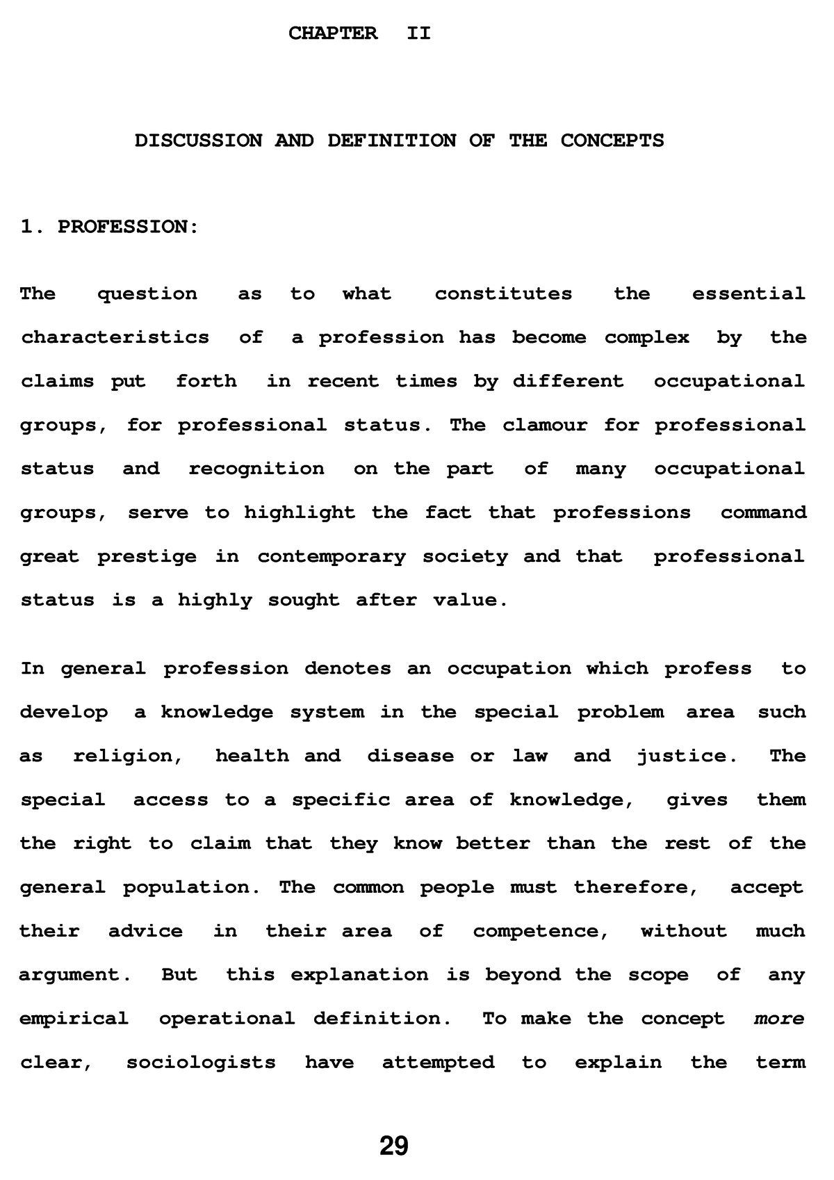 72913396 Concept of Profession - CHAPTER II DISCUSSION AND DEFINITION ...