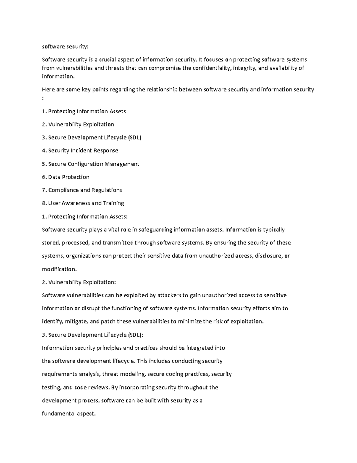 Software security - notes - software security: Software security is a ...