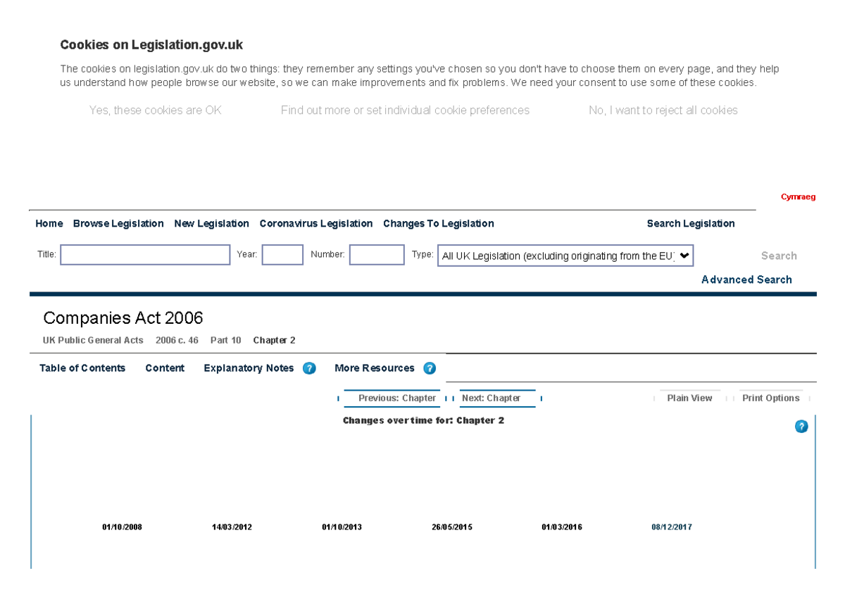 Directors duties legislation Companies Act 2006 Title Year Number