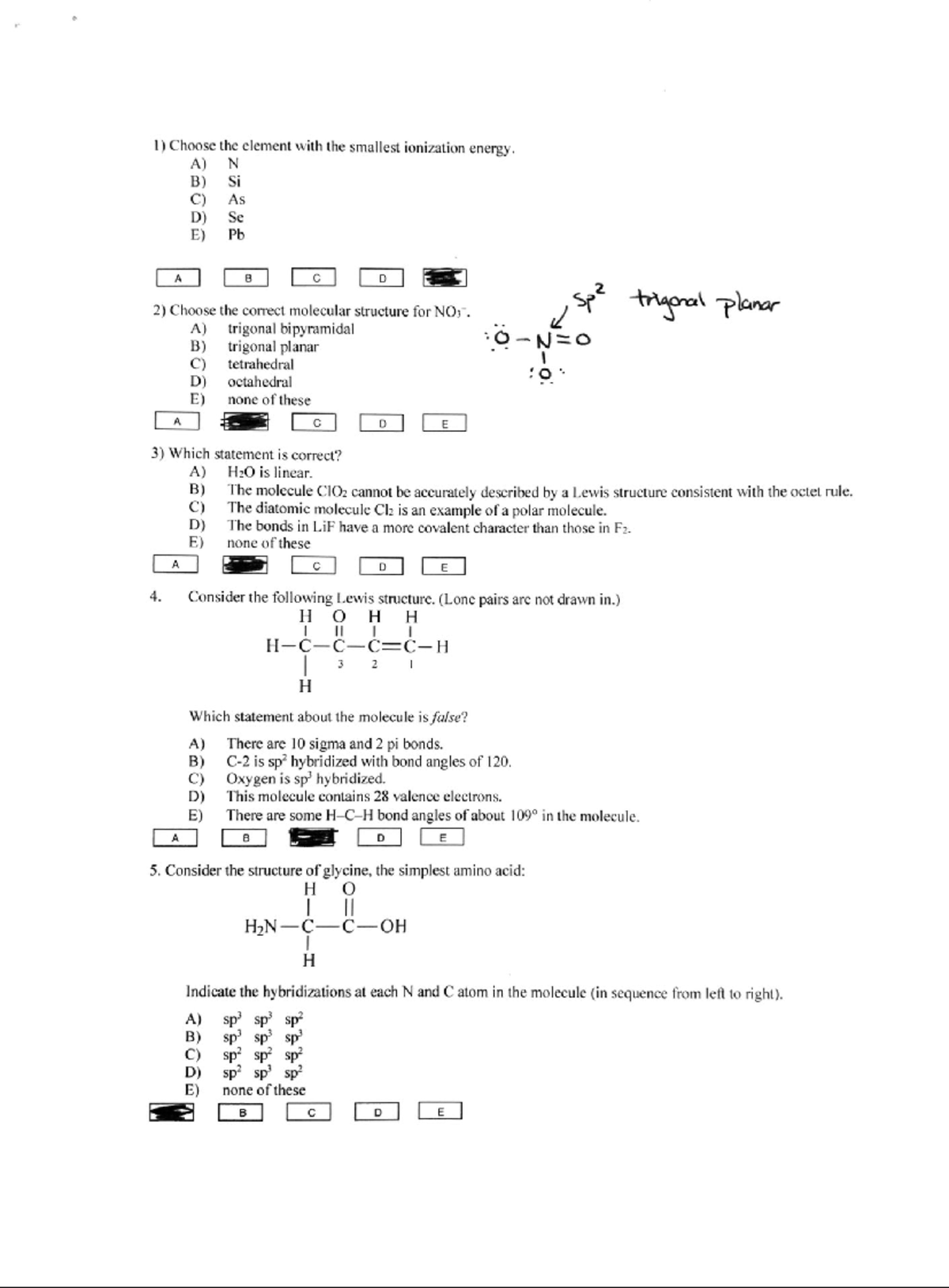 CHEM 101DL Exam 2 Key Fall 2021 - Chem 101 - Studocu