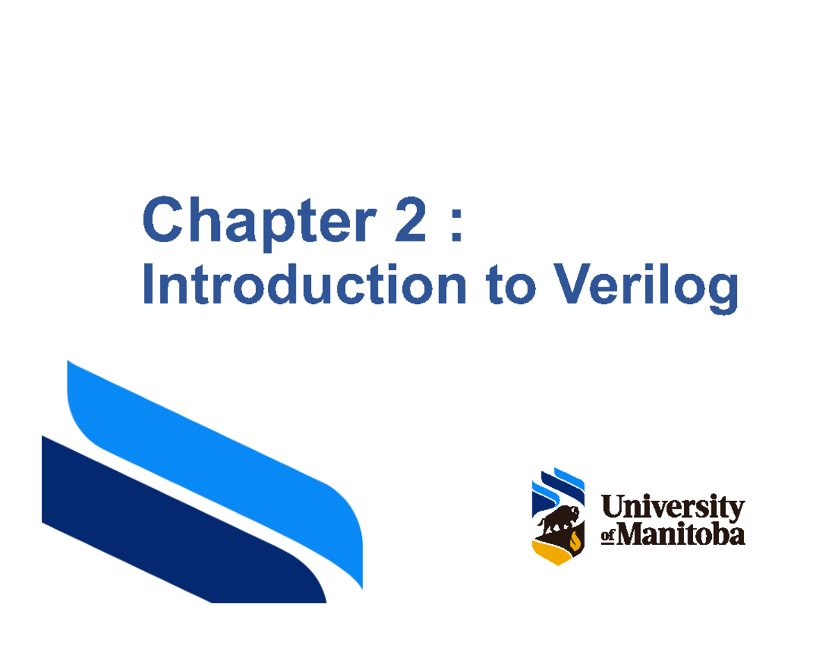 ECE2220 Notes (12) - Chapter 2 : Introduction to Verilog " 19809s ...