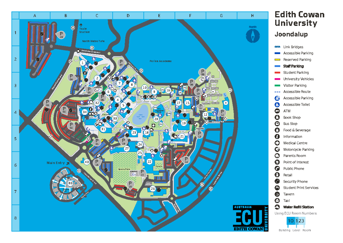 Joondalup-campus-map - P o o l Chancellor Pass my 19 17 21 12 R 17j 17k ...