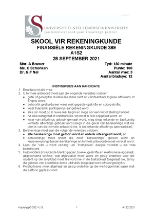288 2022 A1S1 MEMO - QUESTION 1, Part A – Suggested Solution (a ...