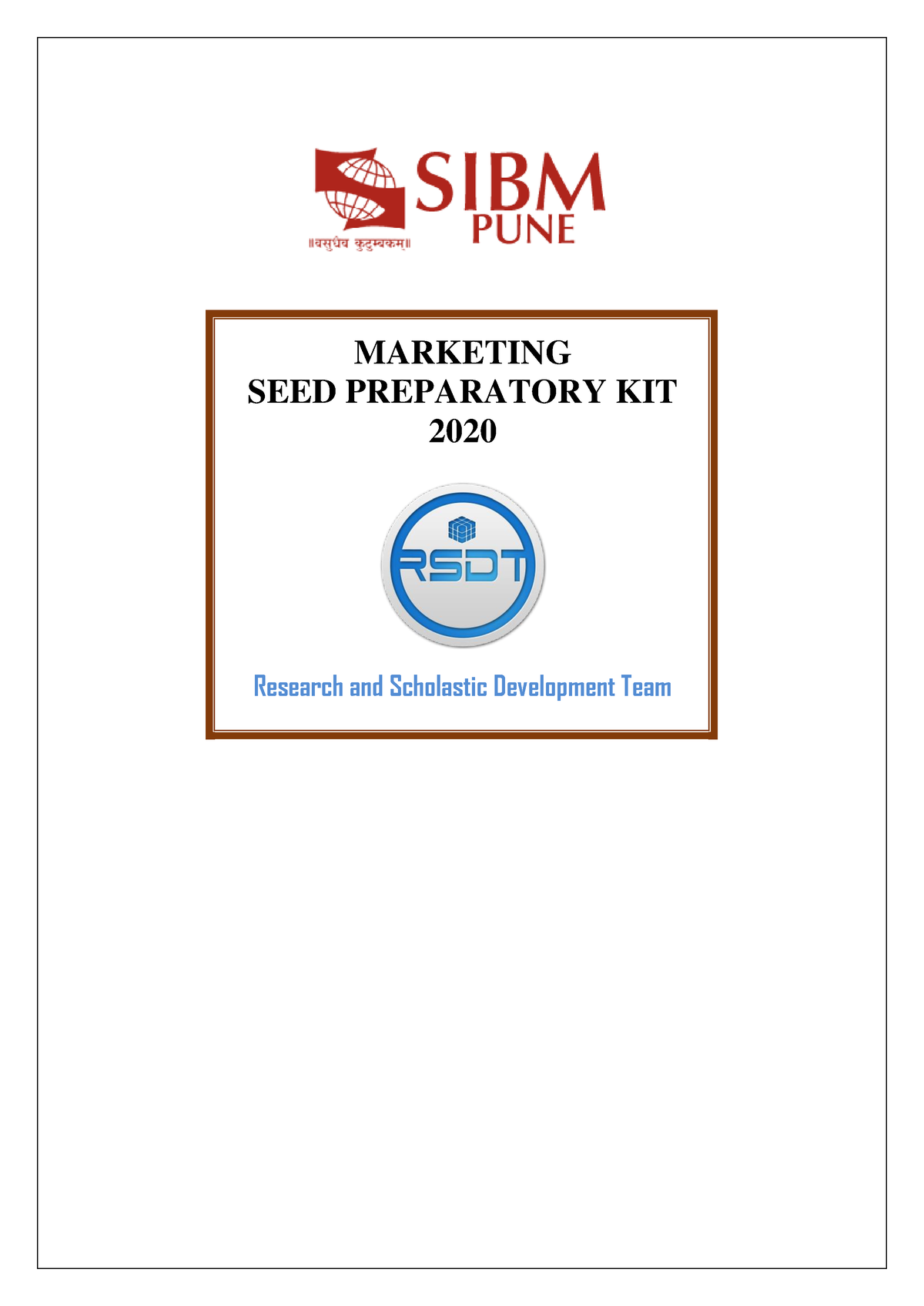 Marketing Seed - MARKETING SEED PREPARATORY KIT 2020 Research and ...