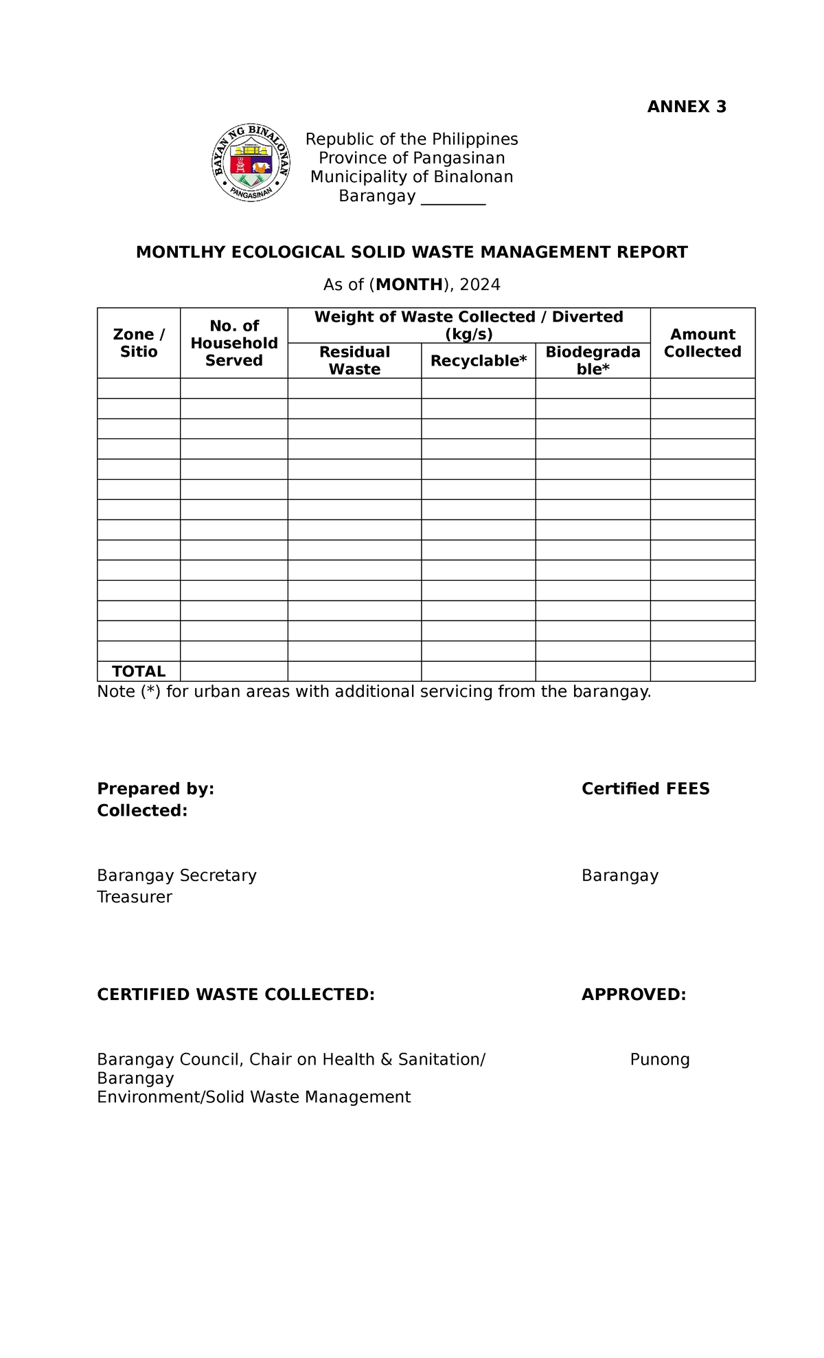 annex-3-monthly-ecological-solid-waste-management-report-annex-3