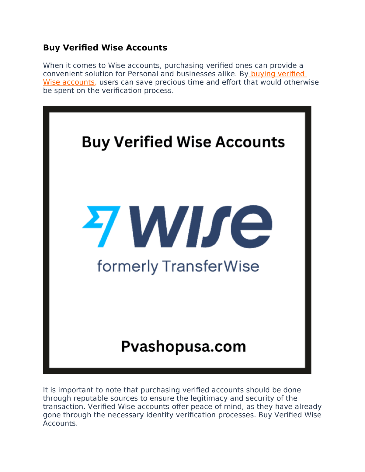 Buy Verified Wise Accounts - By Buying Verified Wise Accounts, Users 