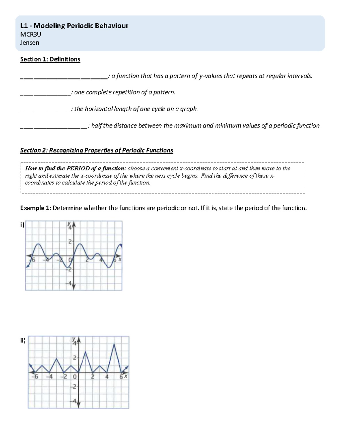 5.1 ls periodic behaviour- sinusoidal function - L1 - Modeling Periodic ...