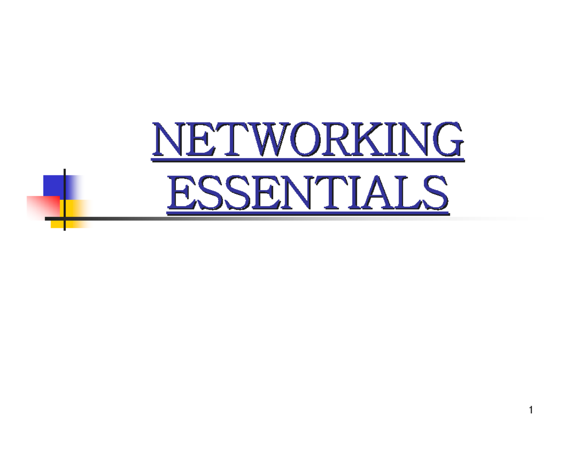 1Network Essential final - NETWORKING ESSENTIALS NETWORKING ESSENTIALS ...