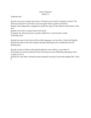 Ser vs. Estar Cheat Sheet - Overview SPA 201 Dr. Ashe – Ser v. Estar