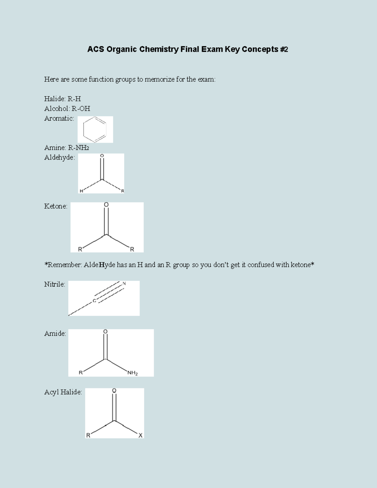 Acs Practice Exam Organic Chemistry 1 52 - re2dvvn