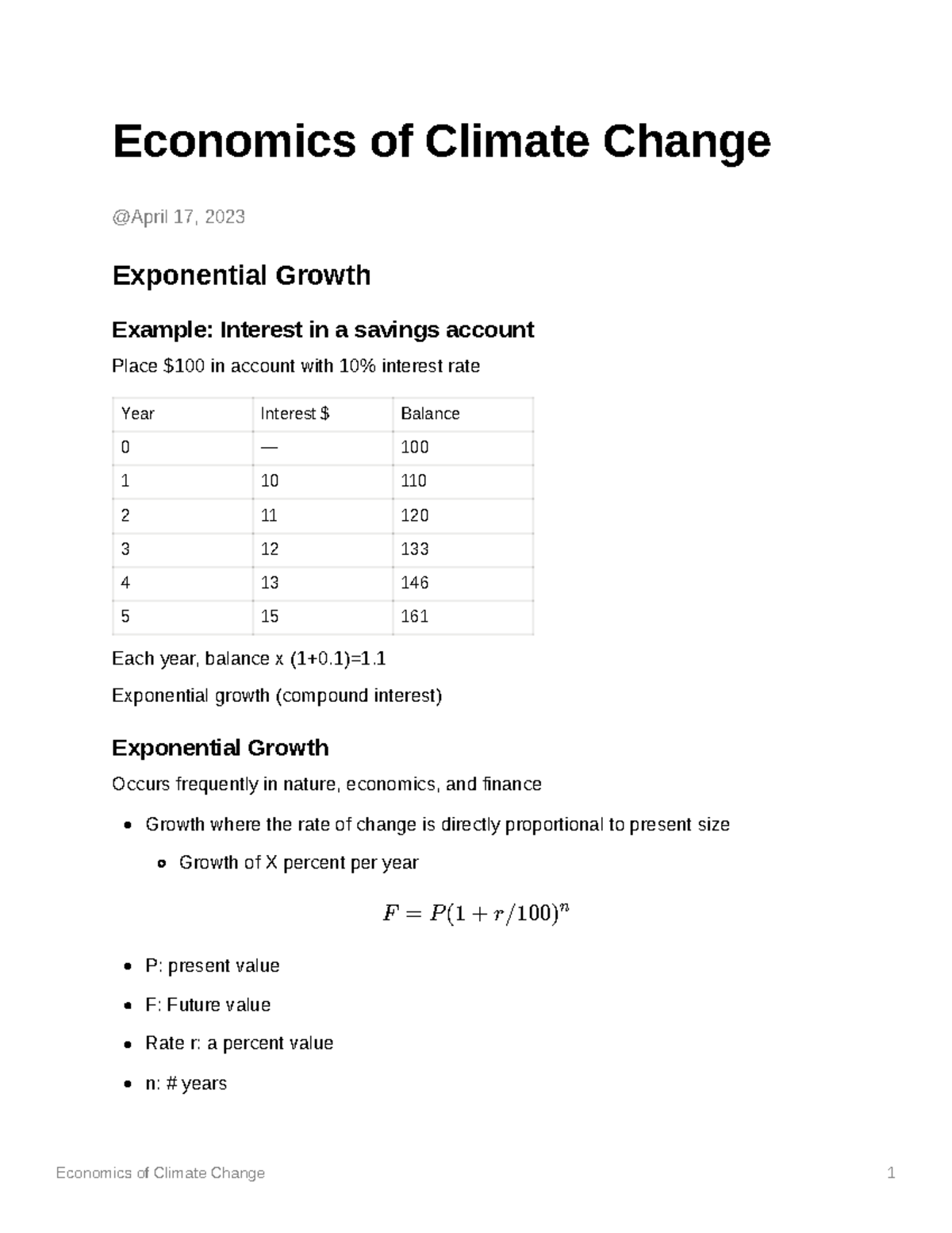 Economics of climate change - Economics of Climate Change Exponential ...