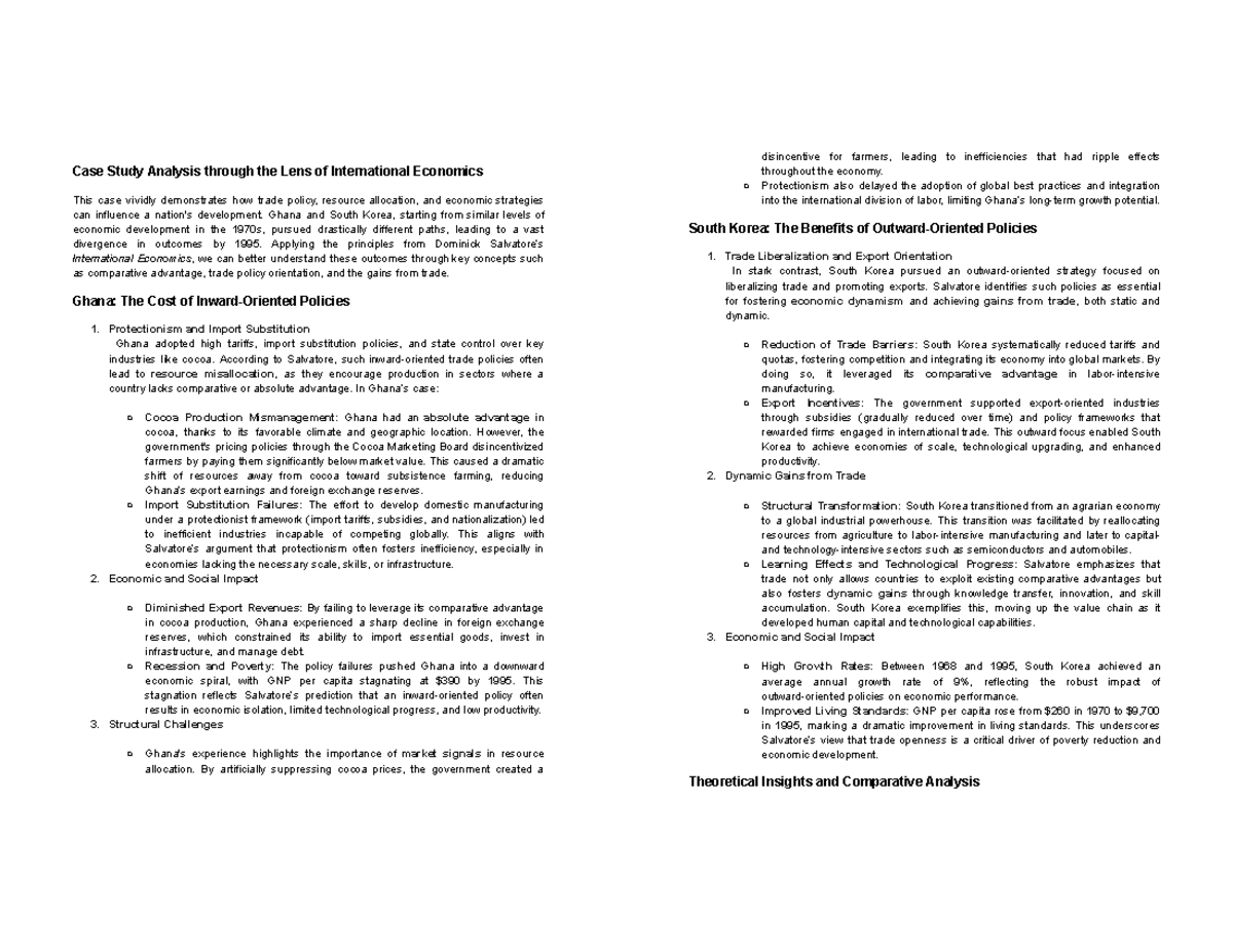 Case 1 - Case study - Case Study Analysis through the Lens of ...