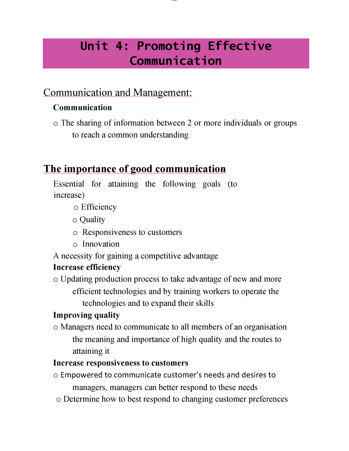 communication management n4 assignment